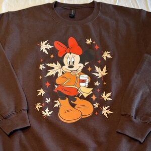 Minnie Mouse Brown Heavy Blend Crewneck Sweatshirt , S , $21